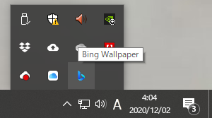 Bing Wallpaper taskbar icon