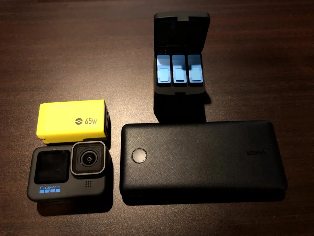 Anker USB急速充電器 65W、COOLSHOW GoProバッテリー充電器、Anker PowerCore Essential 20000 PD 20W